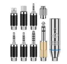 Audio Connector 8 In 1 Multi-Function Type-C XLR 2.5 3.5 4.4 6.35mm HiFi Headphone Cable Copper Self-Locking Plug DIY Adapter
Audio Connector 8 In 1 Multi-Function Type-C XLR 2.5 3.5 4.4 6.35mm HiFi Headphone Cable Copper Self-Locking Plug DIY Adapter
