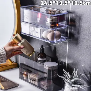 Cosmetic Organizer Storage Box Wall Mounted Clear Makeup Drawers Holder Case 2 Layers Multifunction Makeup Jewelry Storage Box
Cosmetic Organizer Storage Box Wall Mounted Clear Makeup Drawers Holder Case 2 Layers Multifunction Makeup Jewelry Storage Box
