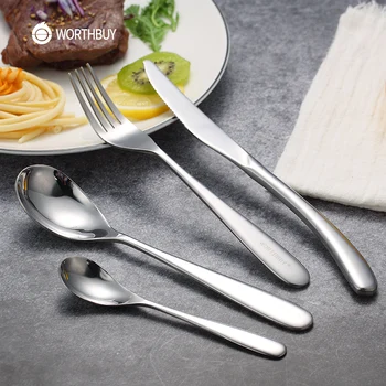 WORTHBUY Western Cutlery Set 304 Stainless Steel Flatware With Thickened Handle Knife Spoon Fork Kitchen Tableware Dinner Set
WORTHBUY Western Cutlery Set 304 Stainless Steel Flatware With Thickened Handle Knife Spoon Fork Kitchen Tableware Dinner Set