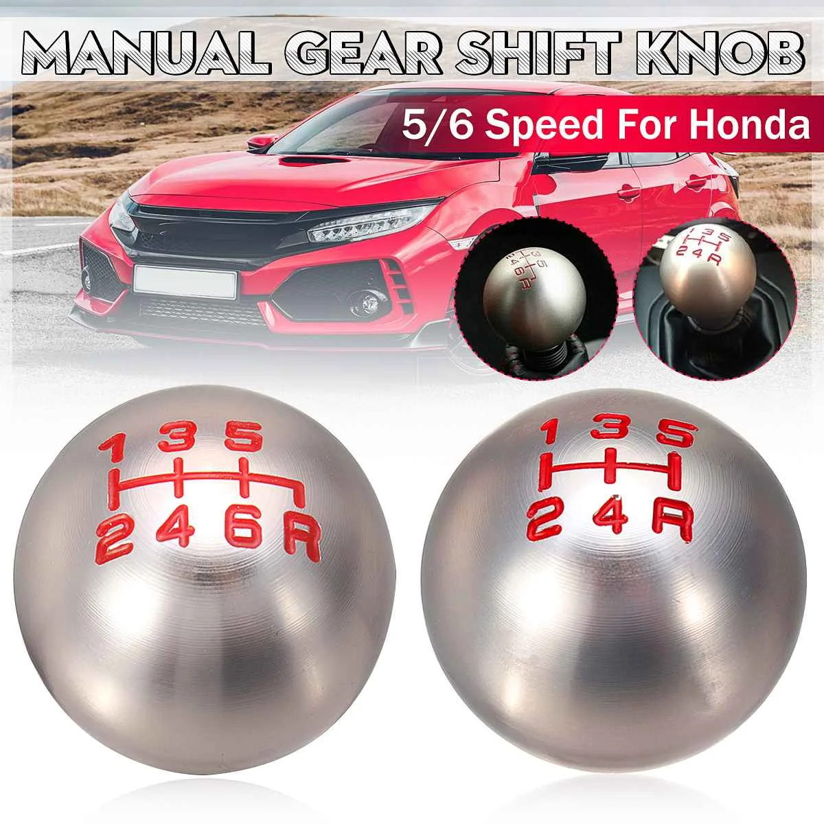 5/6 Speed Car Manual Transmission Gear Shift Knob Ball M10x1.5 Shifter Lever Handle For Honda/Civic City CRV
5/6 Speed Car Manual Transmission Gear Shift Knob Ball M10x1.5 Shifter Lever Handle For Honda/Civic City CRV