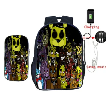 USB Charging Backpack 2Pcs/Set New Mochila for Children Five Nights at Freddy's Backpack Boys Girls School Daily Bookbags
USB Charging Backpack 2Pcs/Set New Mochila for Children Five Nights at Freddy's Backpack Boys Girls School Daily Bookbags