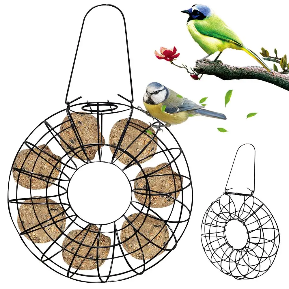 Dumpling Grease Ball Holder Bird Feeder Windproof Rainproof Black Round Metal Hanging Tit Small Bird Feeder Large Food Ring
Dumpling Grease Ball Holder Bird Feeder Windproof Rainproof Black Round Metal Hanging Tit Small Bird Feeder Large Food Ring