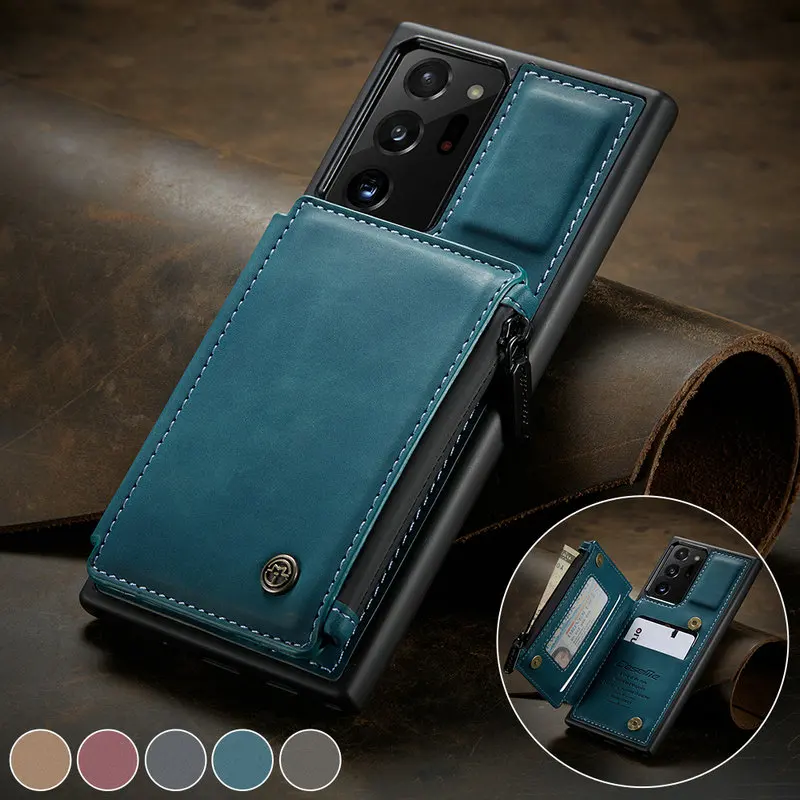 Фото Чехол-накладка CaseMe для Samaung Note10 20 S10 ретро кожаный кошелек с отделением карт Galaxy | Wallet Cases (1005001413645322)