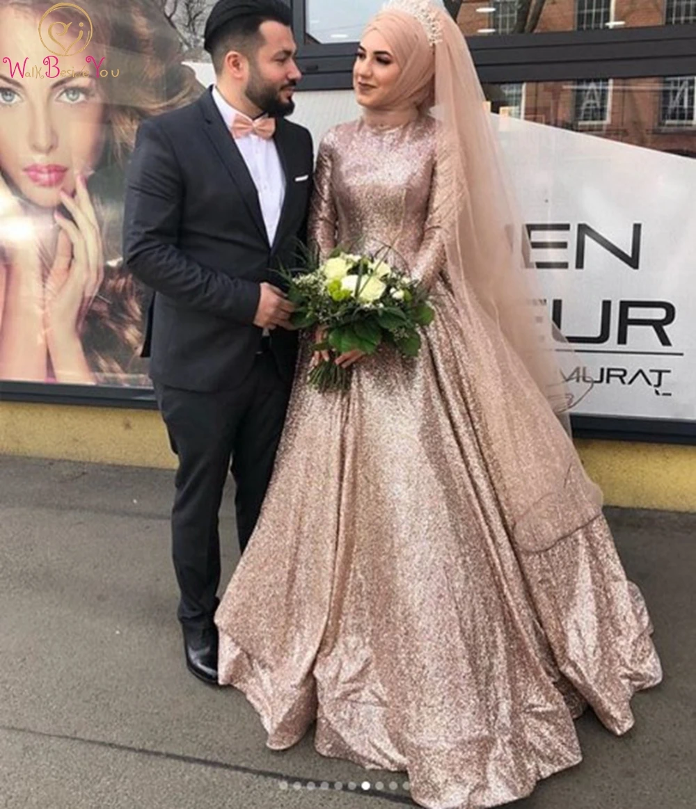 Coffee Gold Arabic Muslim A-Line Evening Party Long Dresses 2019 Elegant Formal Sequined Prom Gowns vestido de festa Plus Size
Coffee Gold Arabic Muslim A-Line Evening Party Long Dresses 2019 Elegant Formal Sequined Prom Gowns vestido de festa Plus Size