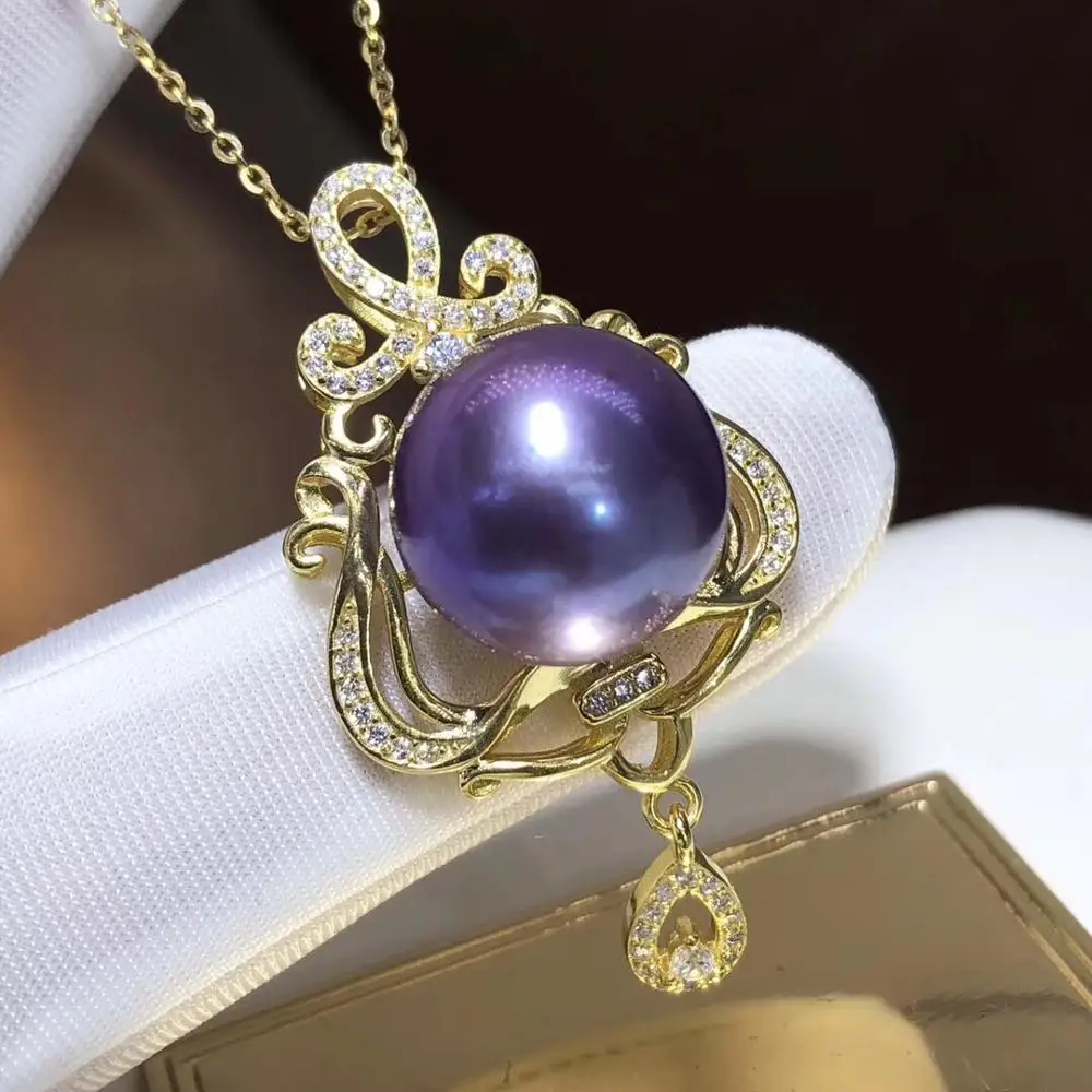 Fine Jewelry Plated Natural Fresh Water Purple Pearl 14-15mm Pendant Necklaces for Women FIne Pearls Pendants
Fine Jewelry Plated Natural Fresh Water Purple Pearl 14-15mm Pendant Necklaces for Women FIne Pearls Pendants