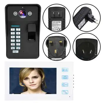 7inch Fingerprint Password Video Access Control Equipment Video Intercom System Smart DoorBell Kit
7inch Fingerprint Password Video Access Control Equipment Video Intercom System Smart DoorBell Kit