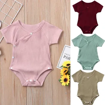 Infant Clothing Baby Girl Romper Summer 2020 New Short Sleeve Cotton Newborn Baby Clothes For Boys Girls Button Romeprs Jumpsuit
Infant Clothing Baby Girl Romper Summer 2020 New Short Sleeve Cotton Newborn Baby Clothes For Boys Girls Button Romeprs Jumpsuit