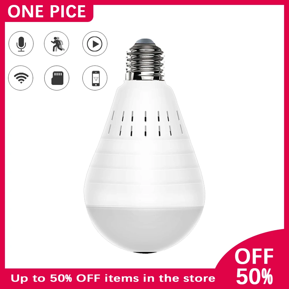 ONEPICE 360 Security Wifi Camera 960P Full HD 2mp Night Vision Two Channel Audio IP Camera Panoramic Bulb Video Surveillance AA3
ONEPICE 360 Security Wifi Camera 960P Full HD 2mp Night Vision Two Channel Audio IP Camera Panoramic Bulb Video Surveillance AA3