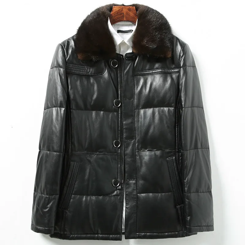 2020 New Genuine Leather Down Jacket Men Winter Sheepskin Coat Real Mink Fur Collar Warm Puffer Leather Jackets 6022 KJ2185
2020 New Genuine Leather Down Jacket Men Winter Sheepskin Coat Real Mink Fur Collar Warm Puffer Leather Jackets 6022 KJ2185