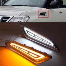 

For Nissan Patrol Y62 Armada 2014 2015 2016 2017 2018 2019 2020 LED DRL Flowing Turning Light Signal Lamp Side Vents Sticker