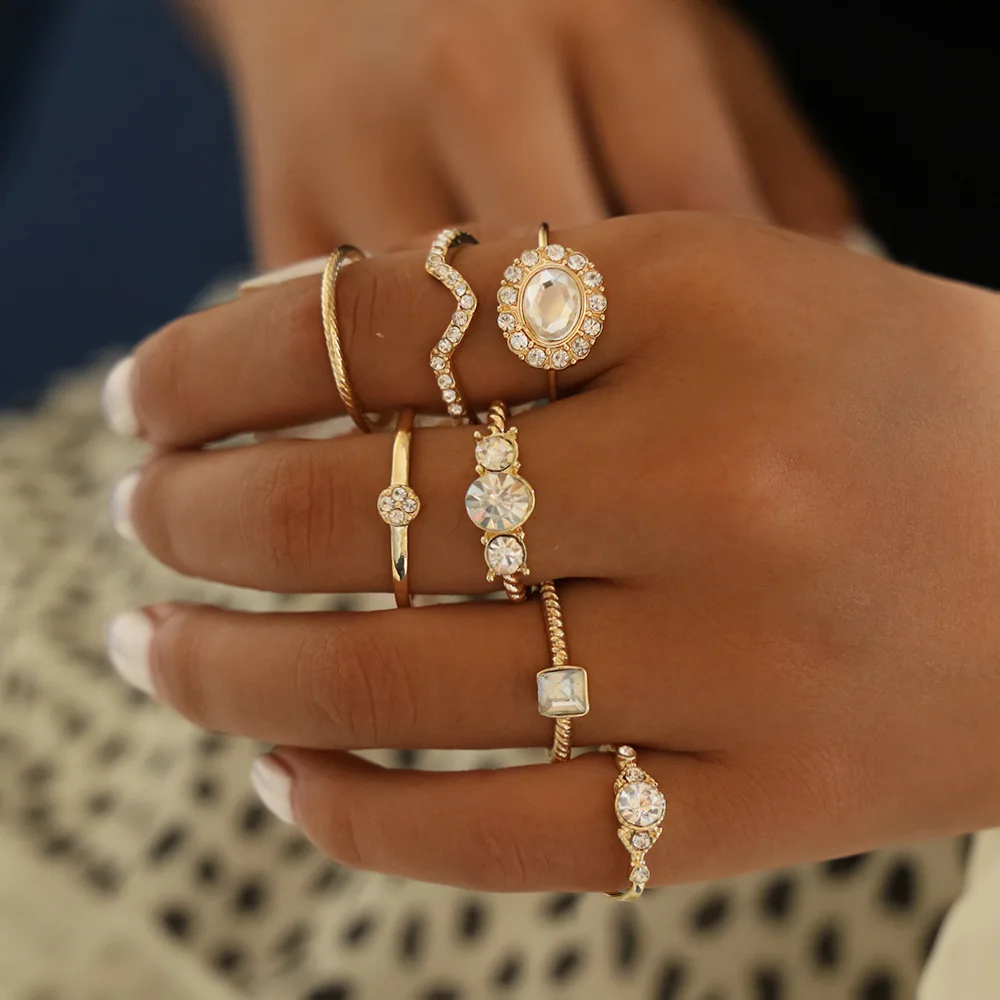 Guvivi Steampunk Knuckle Ring Set For Women Gold Color Handmade Round Crystal Midi Finger Rings Boho Jewelry Anel Accessories
Guvivi Steampunk Knuckle Ring Set For Women Gold Color Handmade Round Crystal Midi Finger Rings Boho Jewelry Anel Accessories