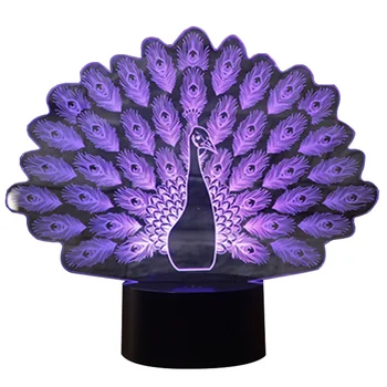 Visual Night Lamp Table 7 Colors Change Optical Touch Switch Kids Bedroom Gifts Peacock Light Novelty Led 3D Illusion 
Visual Night Lamp Table 7 Colors Change Optical Touch Switch Kids Bedroom Gifts Peacock Light Novelty Led 3D Illusion
