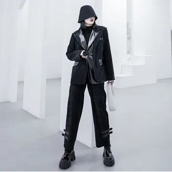 Spring 2020 New 2 Piece Set Women Retro Corduroy Suit Coat Trend Pu Splice Two Piece Set Streetwear Womens Pants GCC3182 
Spring 2020 New 2 Piece Set Women Retro Corduroy Suit Coat Trend Pu Splice Two Piece Set Streetwear Womens Pants GCC3182