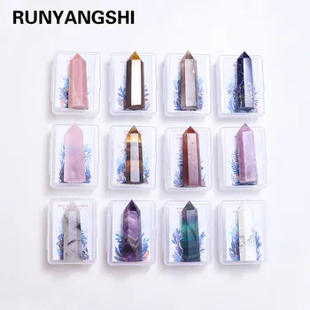 천연 크리스털 포인트 형석 자수정 로즈 쿼츠 매직 지팡이, 천칭 자리, 별자리 별자리, 원석 타워, 홈 데코 상품 이미지