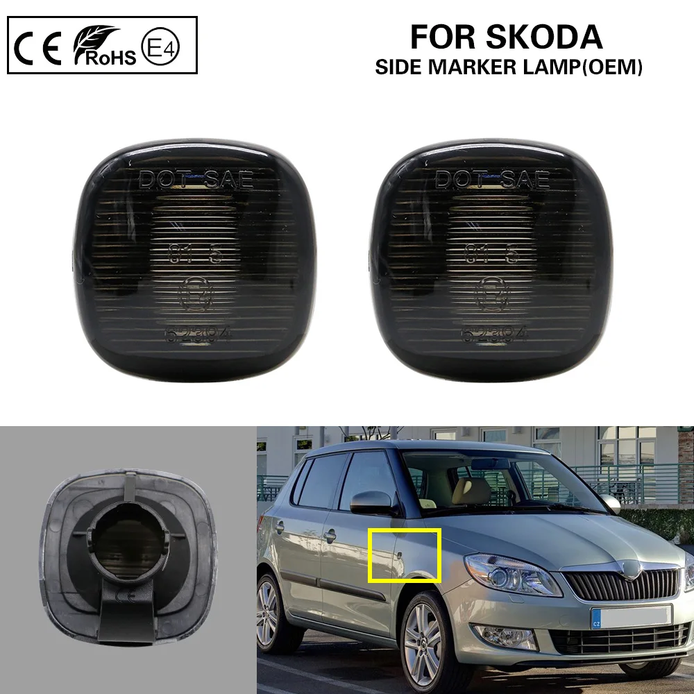 2X OEM style Smoke side marker light turn signal lamp for Skoda Fabia Octavia Superb Roomster Rapid Liftback SEAT AUDI
2X OEM style Smoke side marker light turn signal lamp for Skoda Fabia Octavia Superb Roomster Rapid Liftback SEAT AUDI
