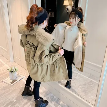 Girls' Fleece -Lined Coat Children 's Mid-Length Winter Clothes Korean Style Fashionable Thicken Big Fur Collar Zipper Shirt
Girls' Fleece -Lined Coat Children 's Mid-Length Winter Clothes Korean Style Fashionable Thicken Big Fur Collar Zipper Shirt