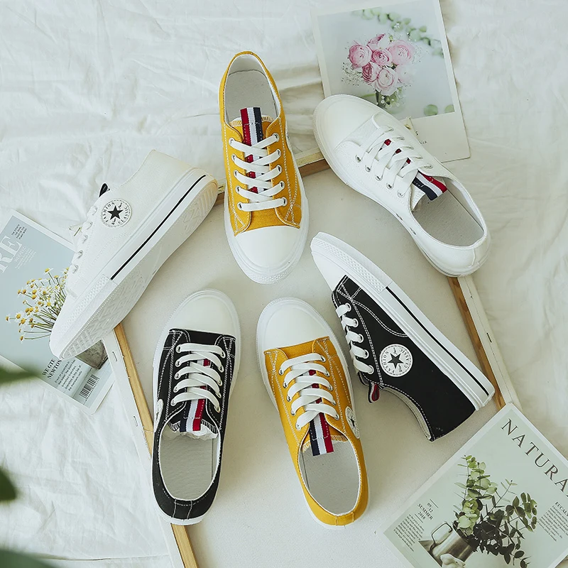 High Quality Classic Women Canvas Shoes Low Top Flats Women Vulcanized Shoes Female Fashion Casual Sneakers Zapatos De Mujer
High Quality Classic Women Canvas Shoes Low Top Flats Women Vulcanized Shoes Female Fashion Casual Sneakers Zapatos De Mujer