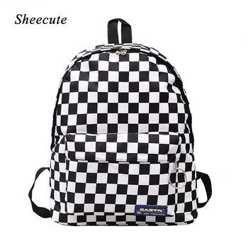 Children School Bags for Girls Backpack Female Black and White Plaid Print Nylon Backpack Casual Travel Bag Light Kids Backpacks
Children School Bags for Girls Backpack Female Black and White Plaid Print Nylon Backpack Casual Travel Bag Light Kids Backpacks