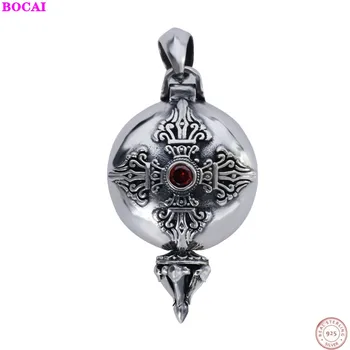BOCAI S925 sterling silver pendant Thai silver Six character truth dorje Buddhism Can open Kawu box pure silver men's pendant 
BOCAI S925 sterling silver pendant Thai silver Six character truth dorje Buddhism Can open Kawu box pure silver men's pendant