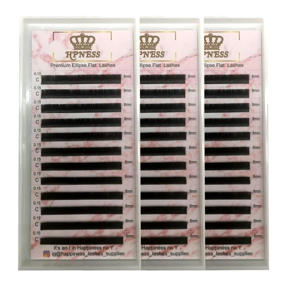 3 Trays Ellipse Flat 0.15 C Lash Extension Split End SilK Mink Lashes Soft Silver/Foil Back Easy To Use HPNESS
3 Trays Ellipse Flat 0.15 C Lash Extension Split End SilK Mink Lashes Soft Silver/Foil Back Easy To Use HPNESS