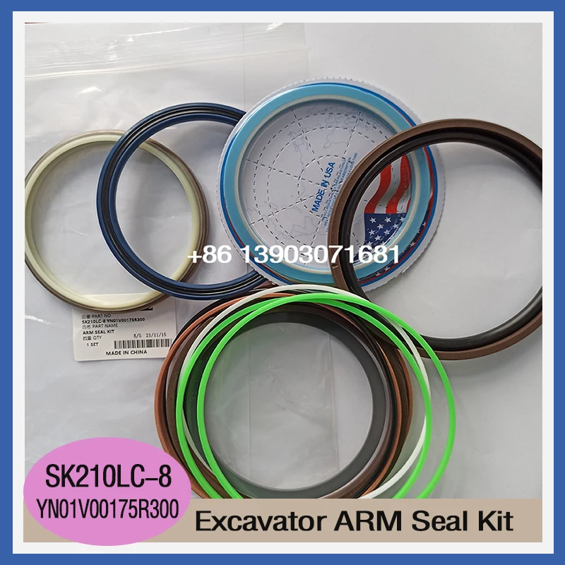 Excavator Hydraulic Cylinder Seal Kit SK200LC-8 Arm Oil Seals Kits YN01V00175R300
Excavator Hydraulic Cylinder Seal Kit SK200LC-8 Arm Oil Seals Kits YN01V00175R300