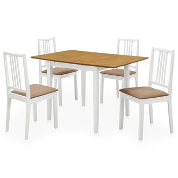 5-piece Dining Set MDF Dinette Combination Extendable Dining Room Table White and Brown Household Easy Clean Assembly Party
5-piece Dining Set MDF Dinette Combination Extendable Dining Room Table White and Brown Household Easy Clean Assembly Party