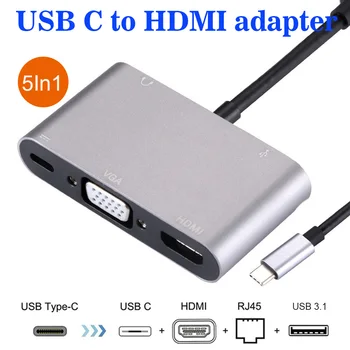 5 in 1 Usb c HDMI Type c Hdmi 3.1 Converter Adapter Typec to hdmi HDMI/USB 3.0/Type-C Aluminum for Apple adapter
5 in 1 Usb c HDMI Type c Hdmi 3.1 Converter Adapter Typec to hdmi HDMI/USB 3.0/Type-C Aluminum for Apple adapter