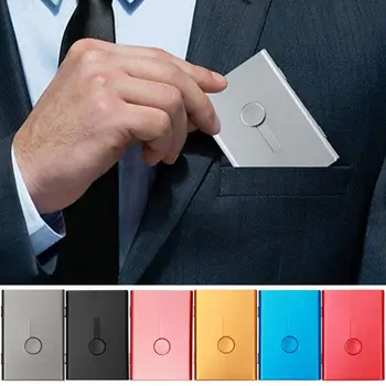Business Card Holder Hand Push Card Case Bank Card Membership Package Metal Ultra Thin Business Card Packaging Box Organizer 
Business Card Holder Hand Push Card Case Bank Card Membership Package Metal Ultra Thin Business Card Packaging Box Organizer
