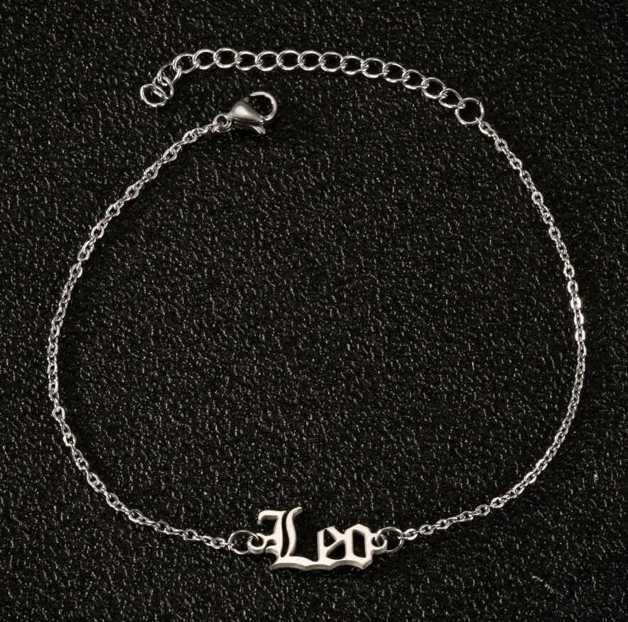 EDXS Store】Sign Letter Ankle Bracelet Femme Boho Jewelry Old