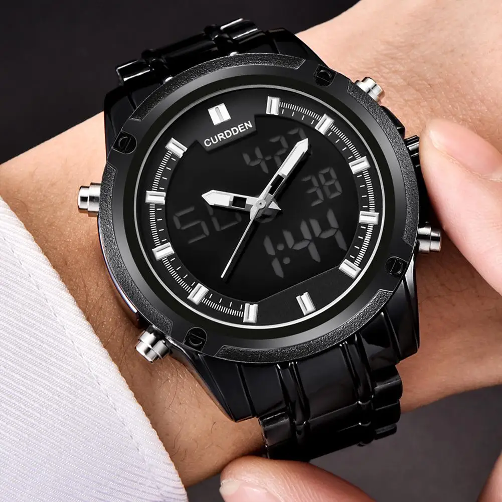 Sport Men Round Dial Pointers Alloy Linked Strap Quartz Electronic Wrist Watch Mas-culino Fashion Men's Watch Large Dial Militar
Sport Men Round Dial Pointers Alloy Linked Strap Quartz Electronic Wrist Watch Mas-culino Fashion Men's Watch Large Dial Militar