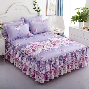 Classic Floral Printed Bed Skirt Cover Non-slip Wedding Bedspread with 2 Pillowcases Single Full Queen Size Textile Bedding Set
Classic Floral Printed Bed Skirt Cover Non-slip Wedding Bedspread with 2 Pillowcases Single Full Queen Size Textile Bedding Set