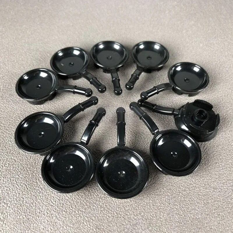 10Pcsset Kitchenware Pots Bowls Pans Pots Cookware Building Blocks MOC Play Accessories Parts Model Building DIY Kids Toys (7)