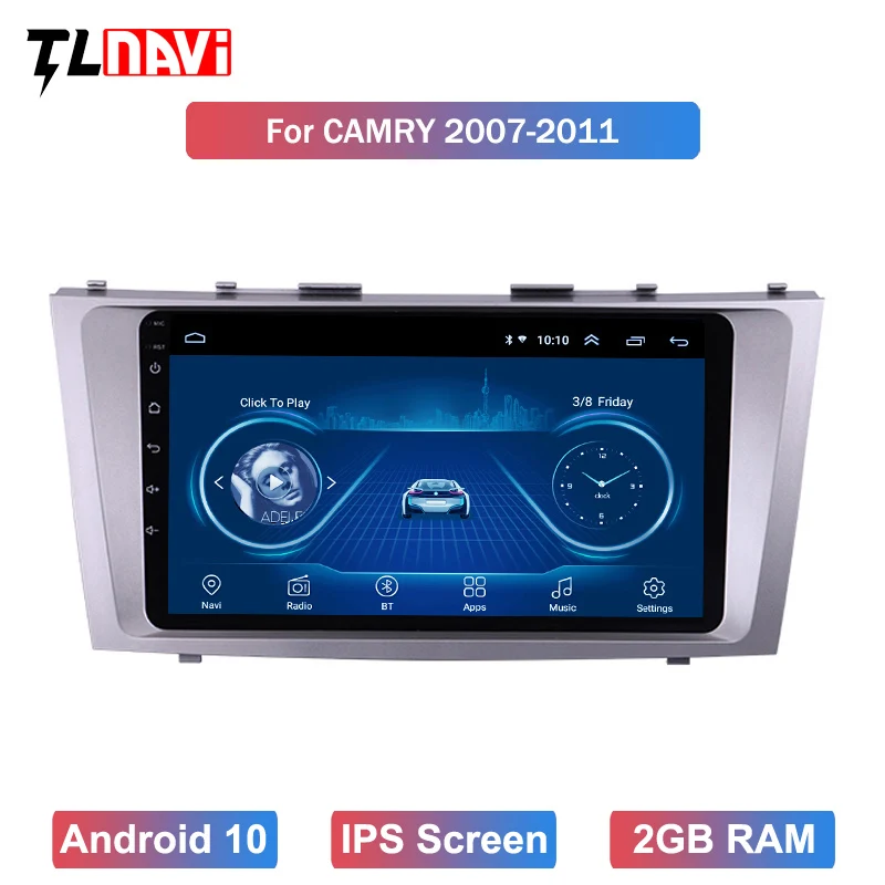 Android 10 автомобильный мультимедийный плеер IPS автомобильное радио для 1toyota camry 2007