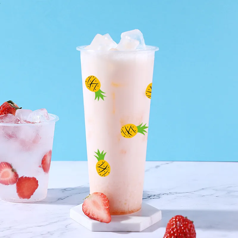 50pcs High quality strawberry pineapple fruit juice cup 500ml 700ml cartoon cold hot drink party plastic cups with love cover
50pcs High quality strawberry pineapple fruit juice cup 500ml 700ml cartoon cold hot drink party plastic cups with love cover