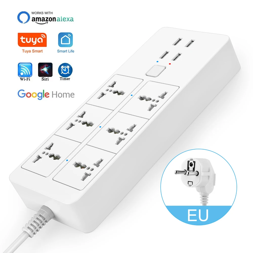 Smart power strip in home office setup