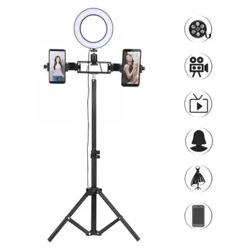 6 Inch LED Camera Ring Light Photography Fill Lights Dimmable with Tripod Phone Holder Flash Camera Speedlight
6 Inch LED Camera Ring Light Photography Fill Lights Dimmable with Tripod Phone Holder Flash Camera Speedlight