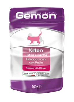 GEMON GEMON KITTEN for kittens with chicken 100g 
GEMON GEMON KITTEN for kittens with chicken 100g