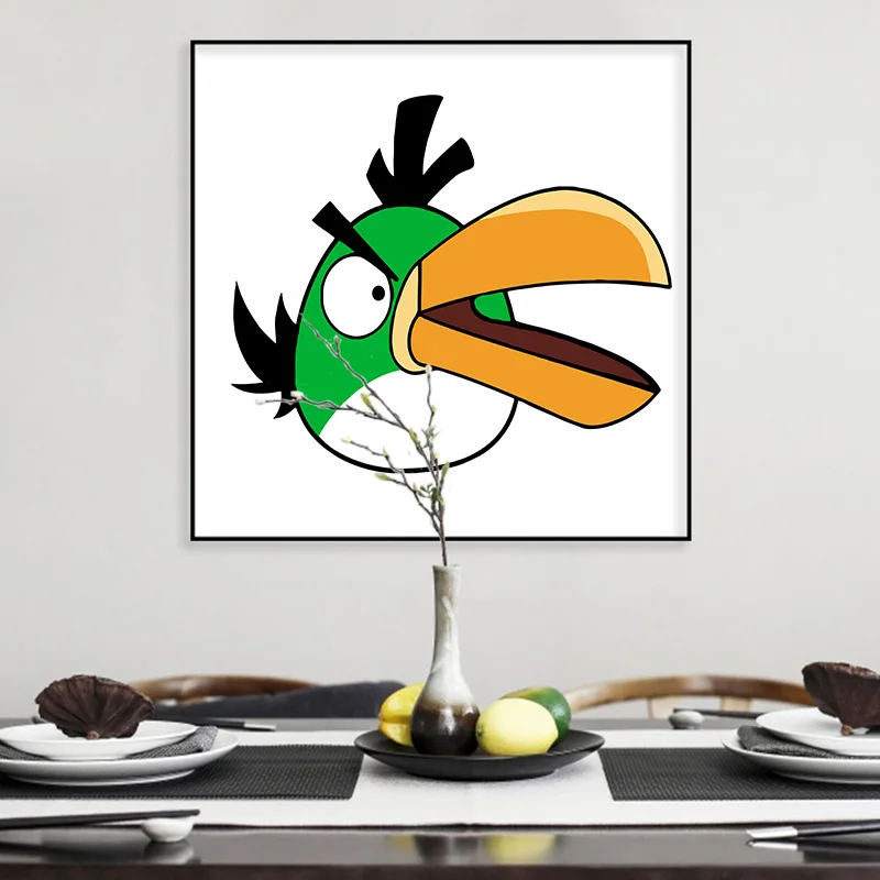 DIY Цифровая живопись angry bird game картина в стиле Арт Деко для гостиной крыльца