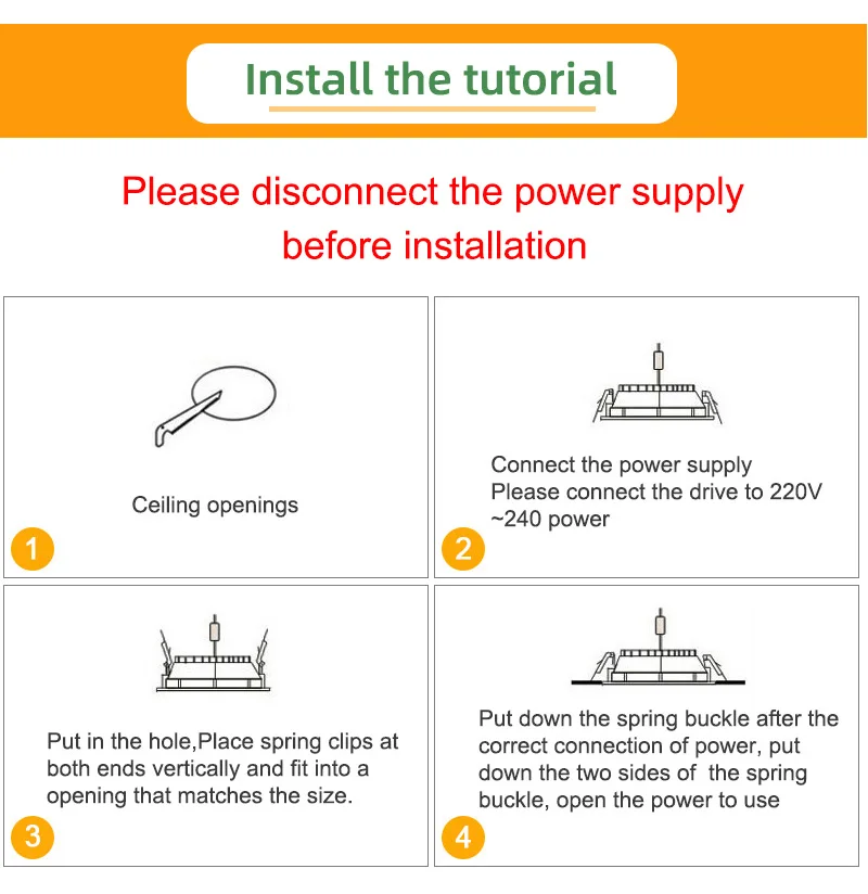 Kaguyahime LED Downlight 5w 3w LED Spot Light Natural/Warm/Cold White Indoor Recessed Lamp AC 220V Round Panel LED Spotlight