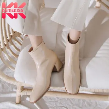 KemeKiss Real Leather Women Ankle Boots Square Toe Winter Warm Shoes Women Fashion Solid Color Casual Office Footwear Size 33-40
KemeKiss Real Leather Women Ankle Boots Square Toe Winter Warm Shoes Women Fashion Solid Color Casual Office Footwear Size 33-40