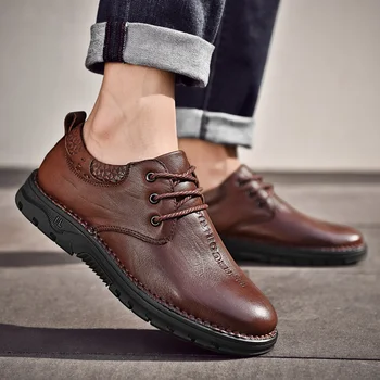 Natural leather casual shoes men,Handmade comfortable men shoes ootdoor walking shoes fashion sneakers
Natural leather casual shoes men,Handmade comfortable men shoes ootdoor walking shoes fashion sneakers