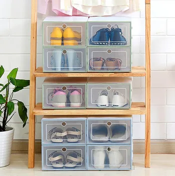 2020 High Quality Shoes Box Transparent Drawer Case Plastic Shoe Boxes Stackable Storage Organizer Shoes Storage Box Accessories 
2020 High Quality Shoes Box Transparent Drawer Case Plastic Shoe Boxes Stackable Storage Organizer Shoes Storage Box Accessories
