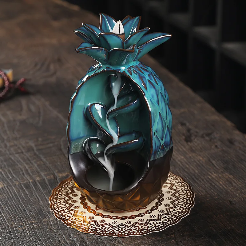 Pineapple reflux incense burner creative European style pineapple incense burner decoration
Pineapple reflux incense burner creative European style pineapple incense burner decoration