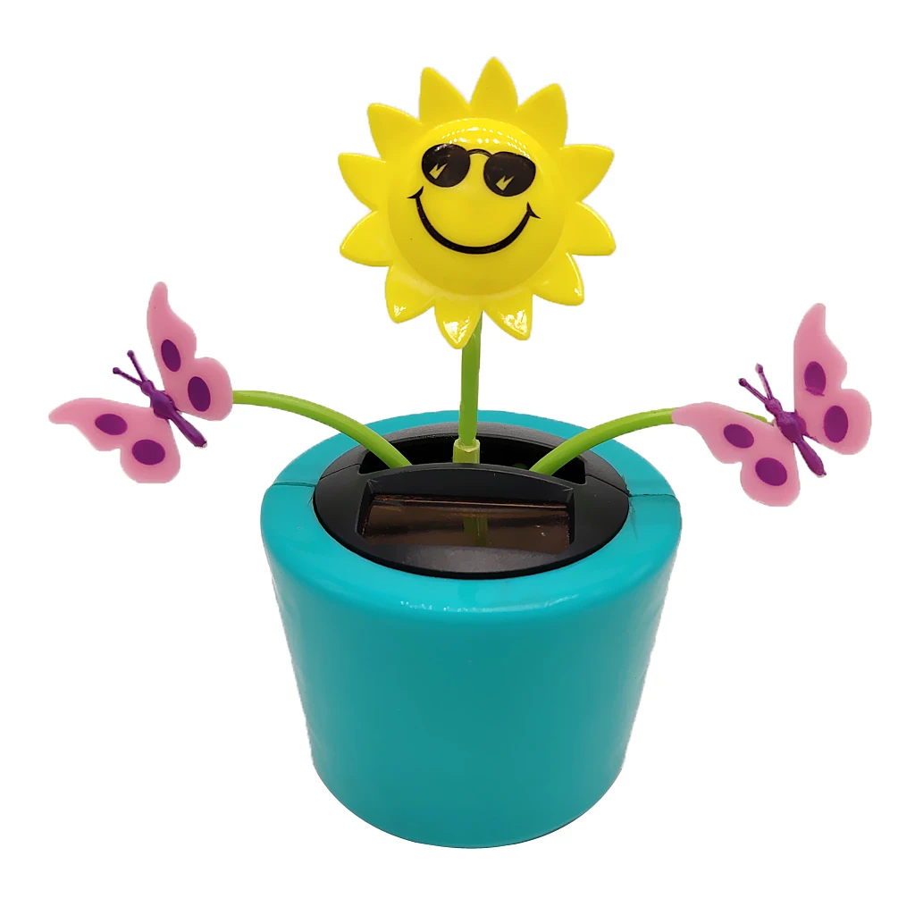 Cute Solar Powered Shaking Plant Home Office Desk Decoration Kids Birthday Christmas Gift - Sunflower and Butterfly Cute Solar Powered Shaking Plant Home Office Desk Decoration Kids Birthday Christmas Gift - Sunflower and Butterfly