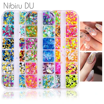 12 Grids/Set Mixed size Nail Sequins Paillette Mixed Neon Holo Laser Nail Glitters 3D Flakes Slices Art Decorations Tips
12 Grids/Set Mixed size Nail Sequins Paillette Mixed Neon Holo Laser Nail Glitters 3D Flakes Slices Art Decorations Tips