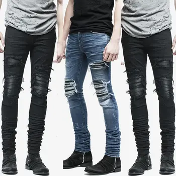 Men's Zipper Ankle Skinny Jeans Distressed Ripped Destroyed Wash Denim Fashion 2020 Hot Sale Casual Personality
Men's Zipper Ankle Skinny Jeans Distressed Ripped Destroyed Wash Denim Fashion 2020 Hot Sale Casual Personality