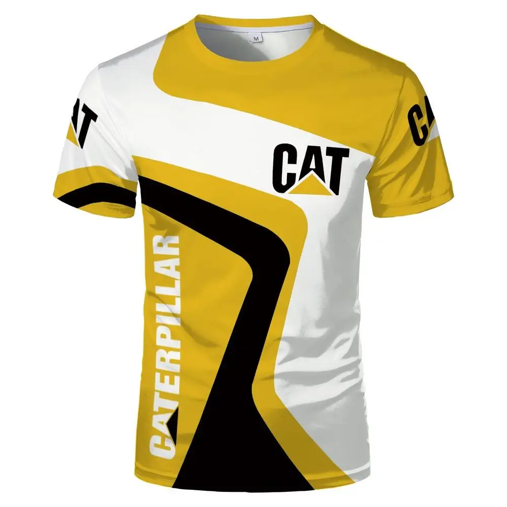 Футболка мужская с принтом кота и гусеницы интересная рубашка из полиэстера топ