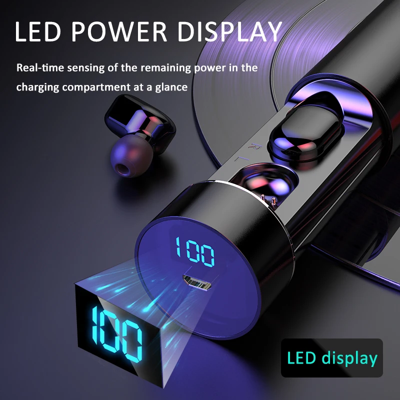 TWS Wireless Headset 3D Stereo Mini Bluetooth Headset 5.0 Automatic Pairing with Dual Microphone Sports Waterproof Headphones
TWS Wireless Headset 3D Stereo Mini Bluetooth Headset 5.0 Automatic Pairing with Dual Microphone Sports Waterproof Headphones