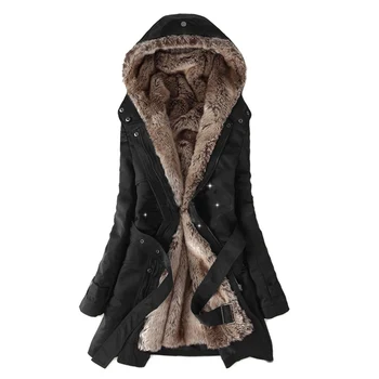 Winter Jacket Women Thick Faux Fur Warm Jackets And Coats Slim Clothes Female Black Hooded Plus Size 3XL Casual Outwear Autumn
Winter Jacket Women Thick Faux Fur Warm Jackets And Coats Slim Clothes Female Black Hooded Plus Size 3XL Casual Outwear Autumn