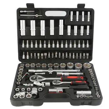 Professional Spanner Socket Set Screwdriver Wrench Ratchets Set Kit Car Repair Tools Combination Hand Tools Set 108 Pcs/Set
Professional Spanner Socket Set Screwdriver Wrench Ratchets Set Kit Car Repair Tools Combination Hand Tools Set 108 Pcs/Set